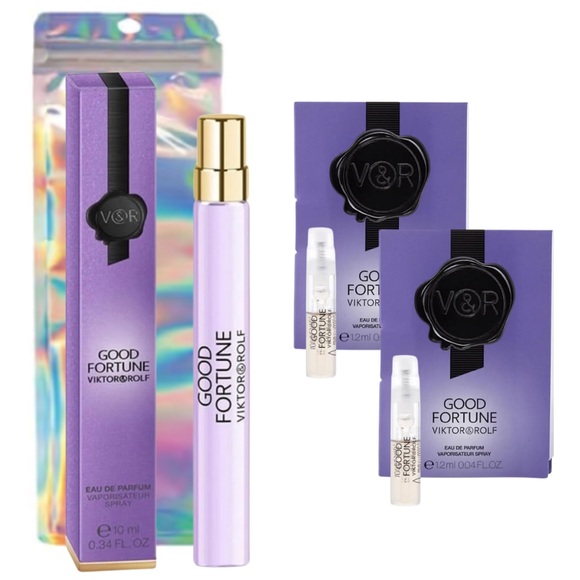 VIKTOR & ROLF Good Fortune Eau de Parfum - .33 fl oz + 2 Samples - .04 fl oz NIB - Picture 2 of 10
